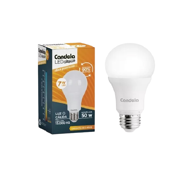 LAMPARA LED 7W CALIDA POR 5 UNIDADES