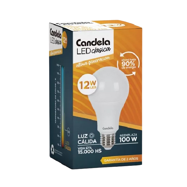 LAMPARA LED 12W CALIDA POR 5 UNIDADES