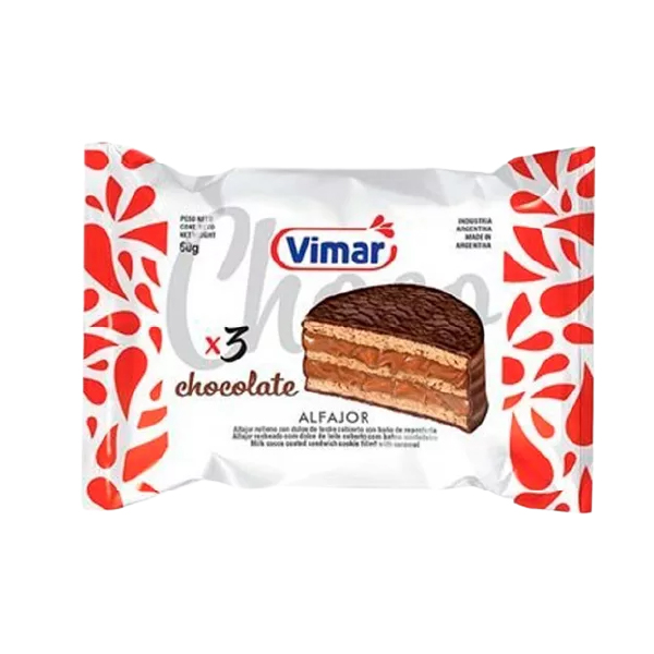 ALFAJOR TRIPLE VIMAR LECHE POR 24 UNIDADES