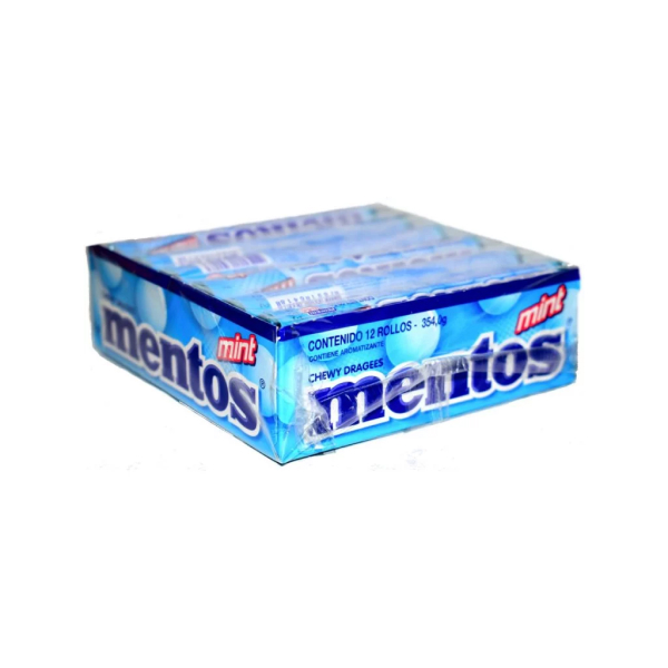 MENTOS MENTA POR 12 UNIDADES