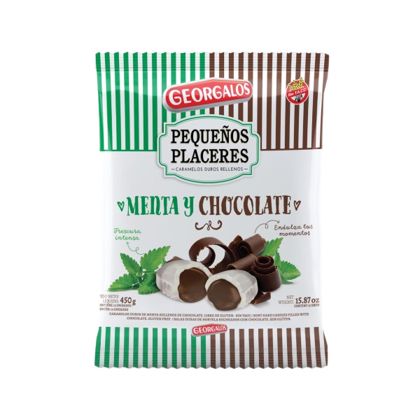 CARAMELO MENTA/CHOC. POR 450 GRS.