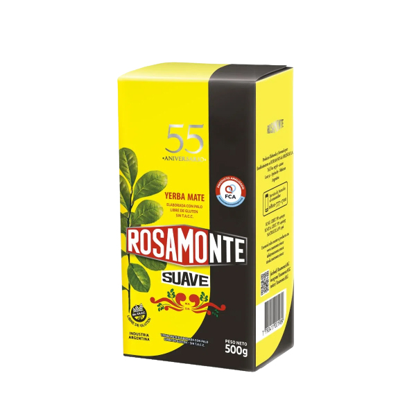 YERBA MATE ROSAMONTE SUAVE POR 500 GRS.