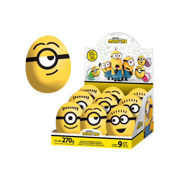 HUEVO FACE MINIONS POR 9 UNIDADES