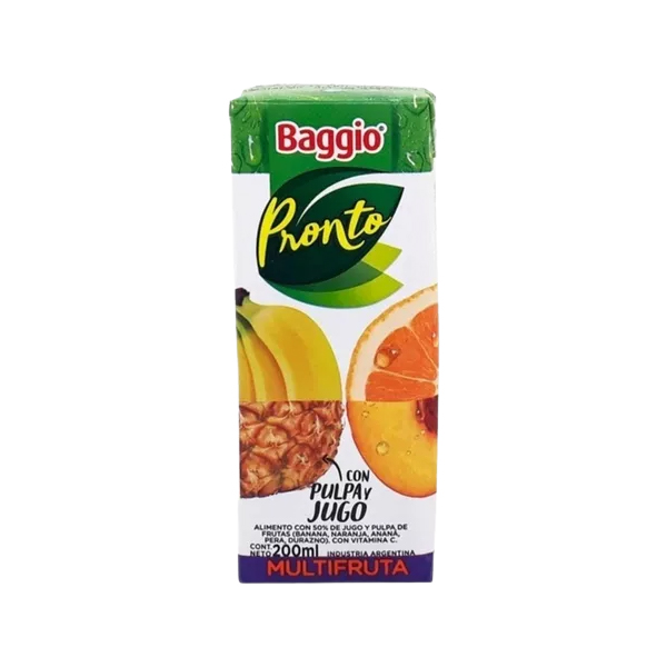 BAGGIO PRONTO MULTIFRUT POR 18 UNID. POR 200 CC.