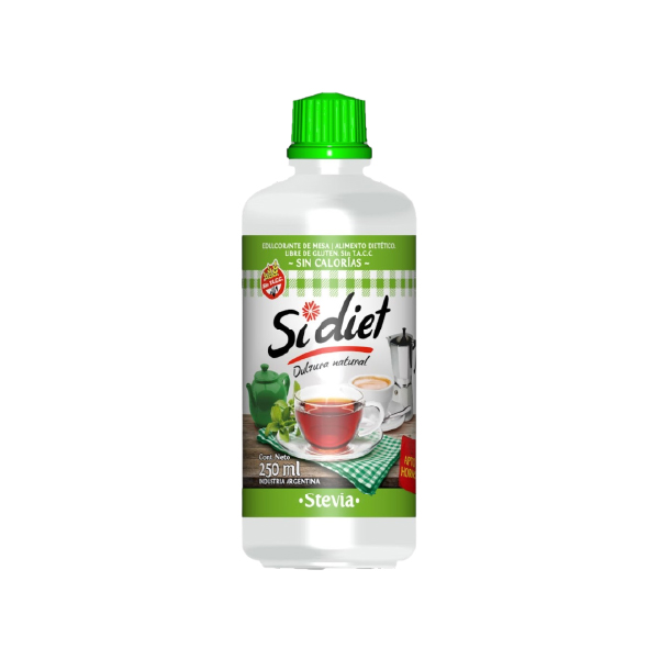 EDULCORANTE STEVIA SI-DIET POR 6 UNID. POR 250 CC.